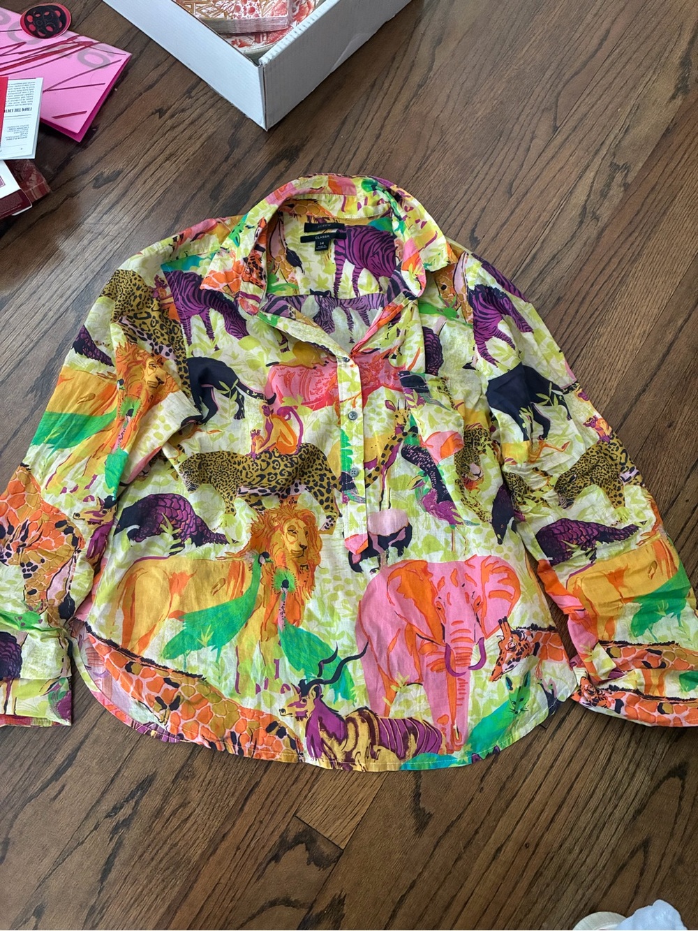 J. Crew Animal Safari Print Button-Up Shirt